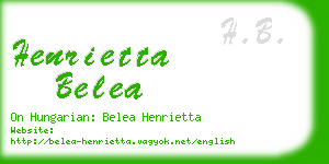 henrietta belea business card